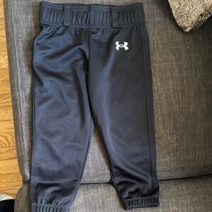 Under Armour Kids black tball baseball softball pants size xxs